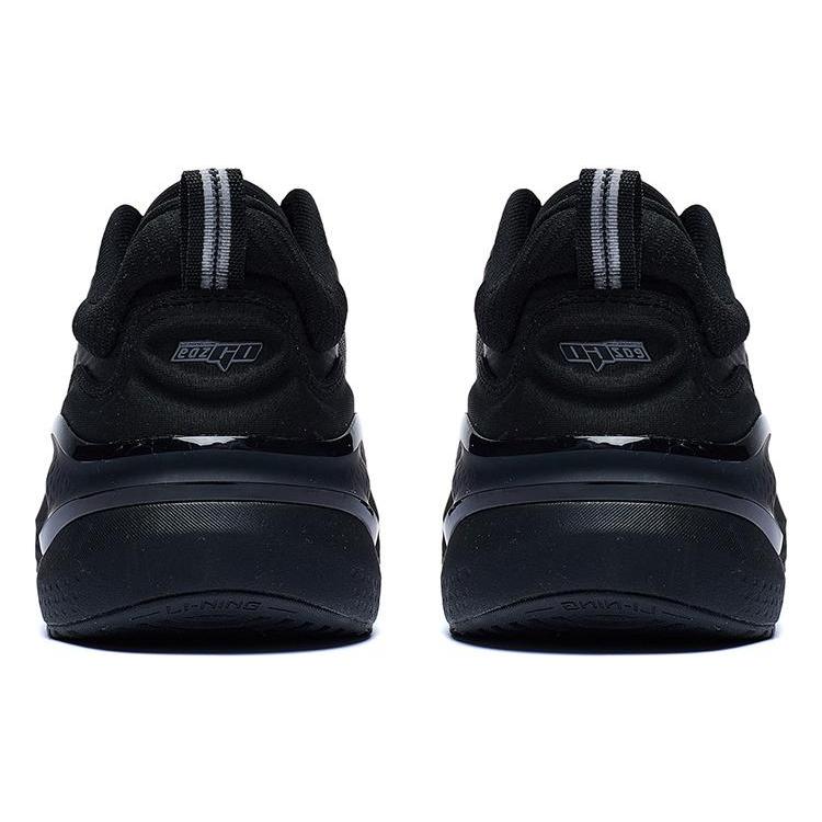 New LiNing Cushioned Anti Slip And Wear Resistant Lightweight Low Top Running Shoes Men's Black ARST081-1