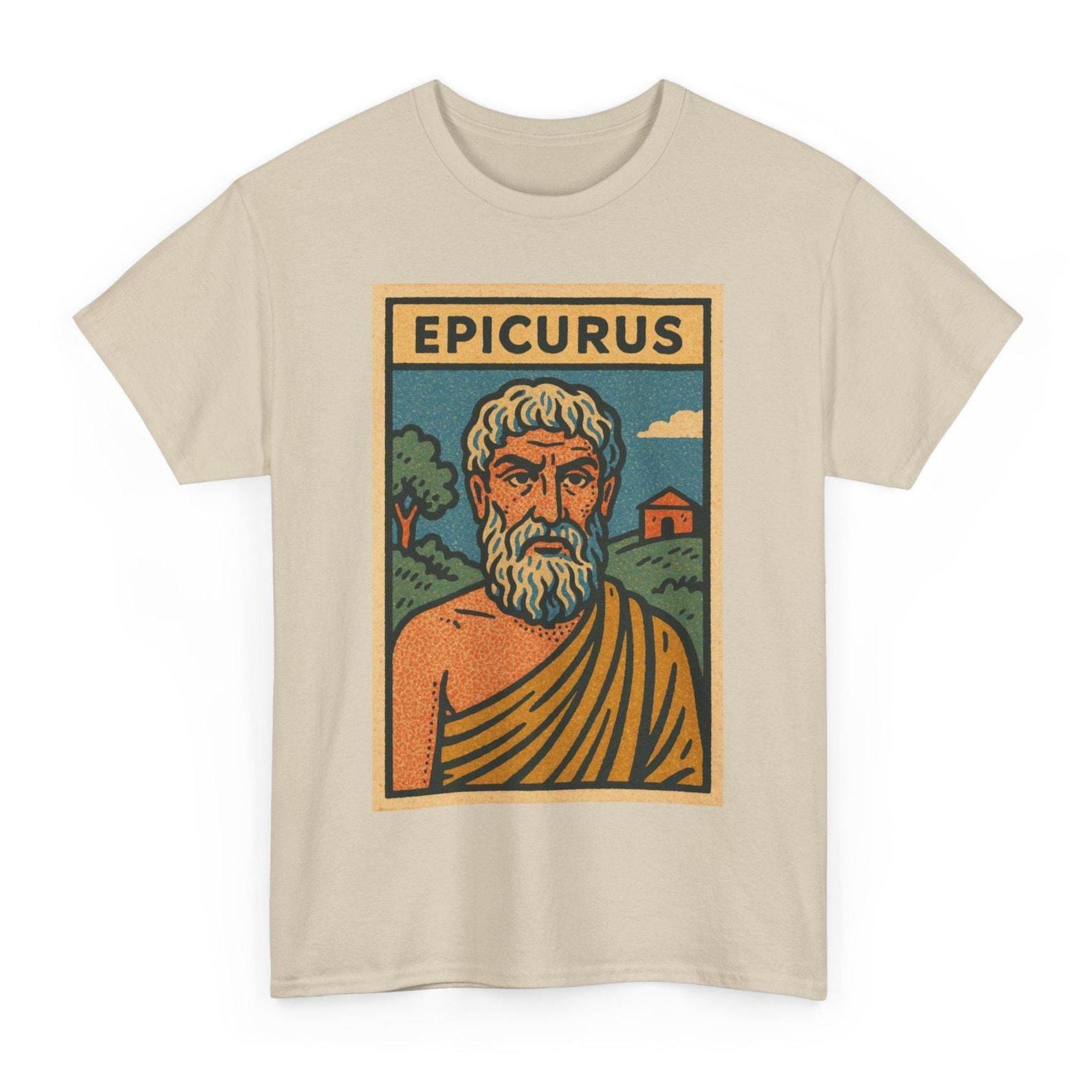 Epicurus T-Shirt: Retro Comic Greek Philosopher Tee 3XL