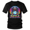 Mens Ripple XRP HODL On We Are Going To The Moon T Shirts Vaporwave Bitcoin Tshirt Hip Hop T Shirt Cotton Oversized Tee Tops