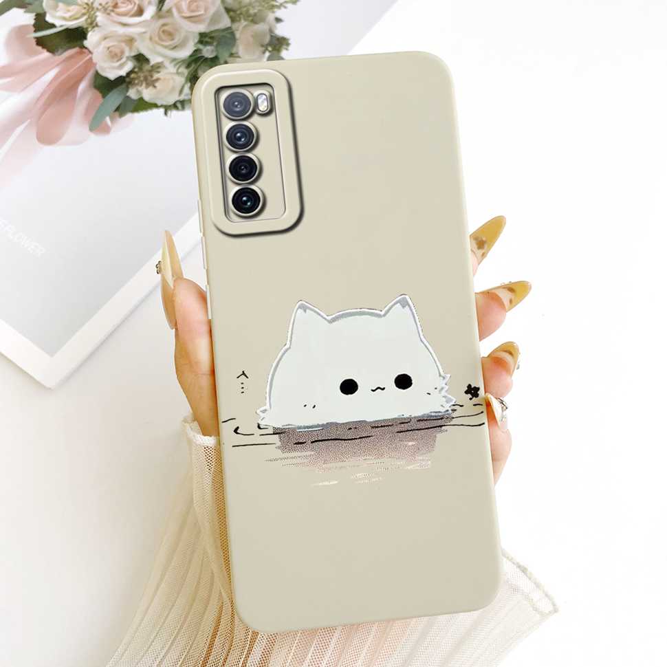 For Huawei nova 7 5G JEF-TN00 JEF-AN00 Case Silicone Back Cover For Huawei Nova7 JEF-NX9 JEF-AN20 Simple Style Phone Cases
