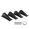 4pcs car modification universal rear spoiler shark fin bumper chassis spoiler split diffuser car decorative accessories