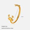 Gold Opening Adjustable Titanium Steel Bracelet Crab Starfish Stainless Steel Bracelet Light Luxury High Sense Does Not Fade Bracelet