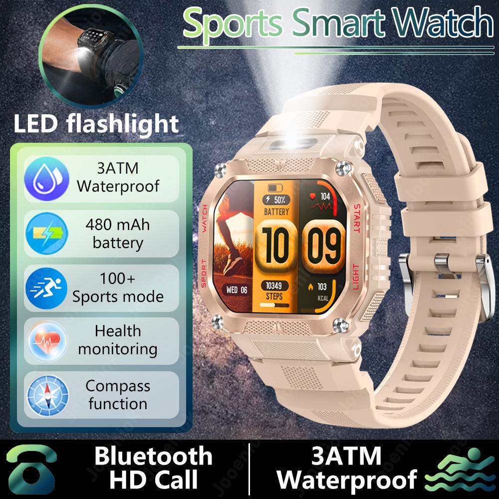 New 100+Sport Mode SmartWatch Men Health Monitoring High Brightness Flashlight 30 Meter Depth Waterproof Smart Watch Men