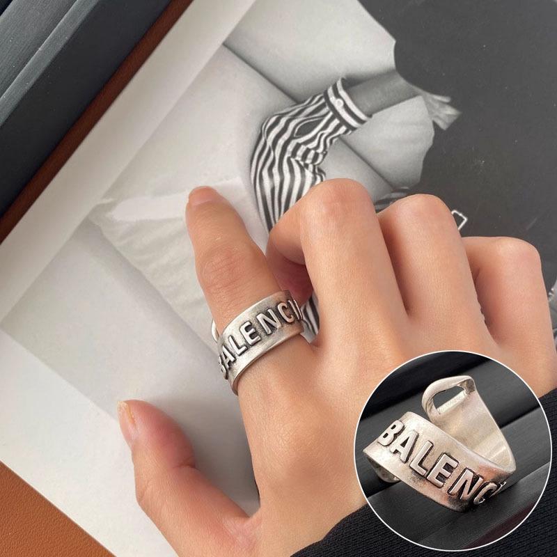 Korean Geometric Grid Ring: Women's Retro Argyle Open Finger Hip Hop Ring