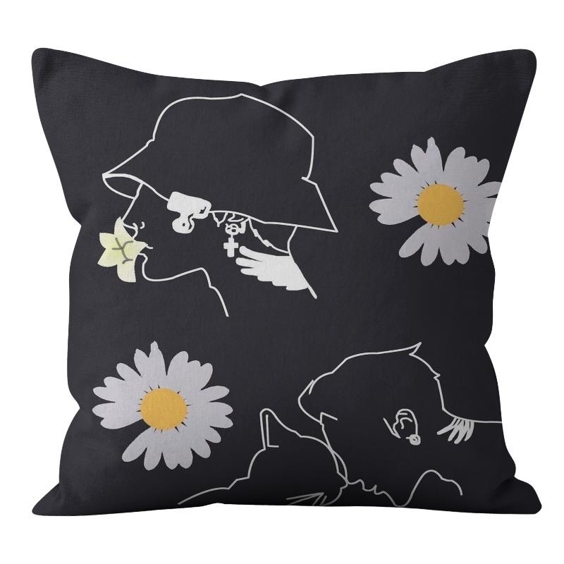 Daisy Linen Pillow Home Sofa Cushion Cushion
