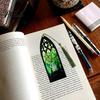 Decorative Book Accessory Stained Glass Art Acrylic Bookmark, Halloween Dark Aesthetic Mark, Transparent Bookmark Page Marker with Tassel, Gifts