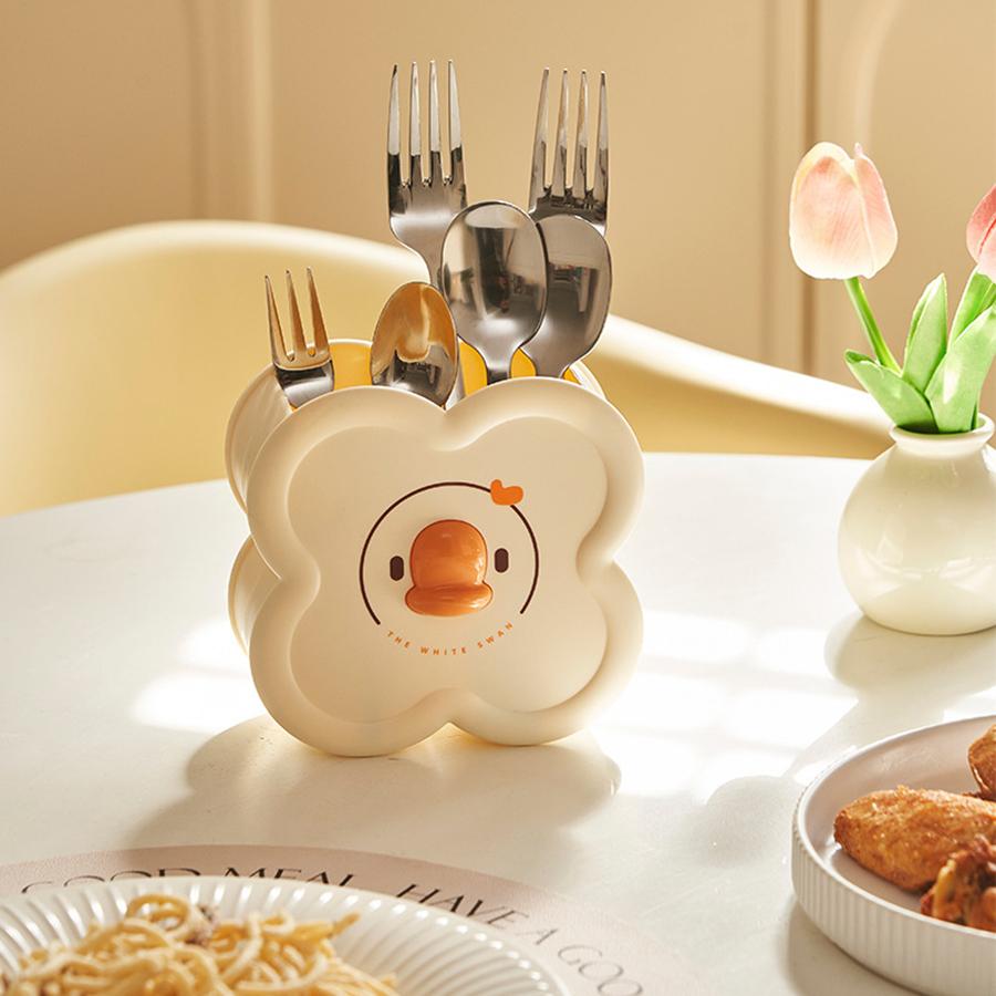 Söt Tecknad Rund Pennhållare Kontorsskrivbord Pennburk Kopp Fodral Behållare Organiserare Hållbart Pennfodral