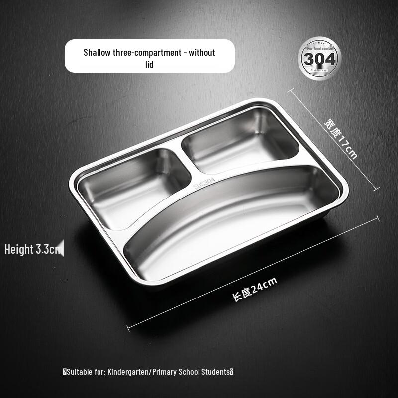 

Yipan 304 Stainless Steel Divided Lunch Tray
