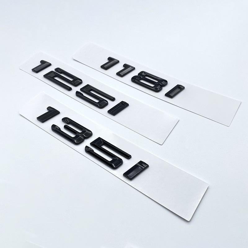 116i 118i 120i 125i 130i 135i Car Rear Boot Emblems Number Letter Badge for BMW 1 Series E81 E82 E87 E88 F20 F21 Glossy Black
