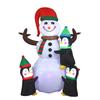 New Inflatable Christmas Snowman LED Light Decor for Holiday Party Yard Decoration Penguin