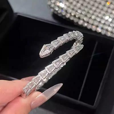 Zirkon Schlangenknochen Armband für Damen