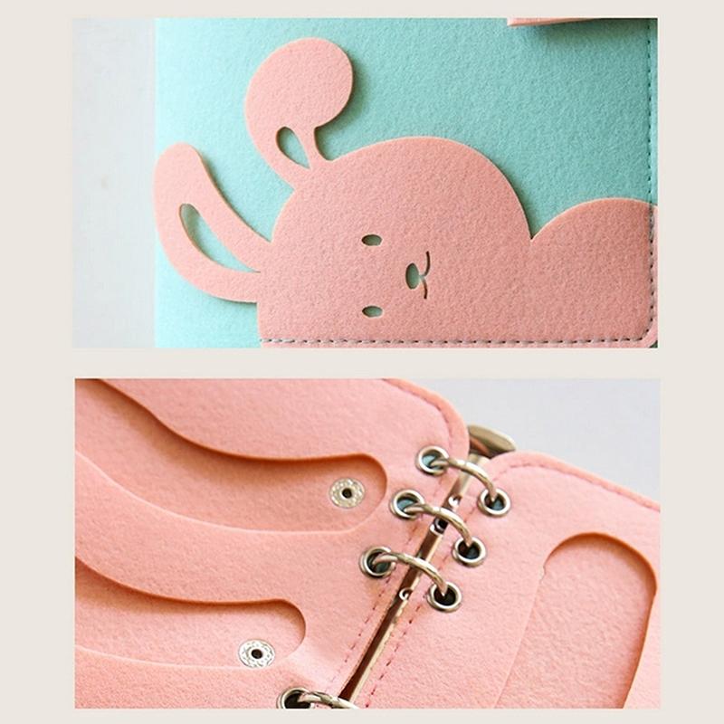 Hair Accessories Storage Book Foldable Non-Woven Fabric Contrasting Color Large Capacity Easy To Carry Hair Clip Organizer