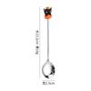 Cuillère à café citrouille mignonne en acier inoxydable Mini cuillère à dessert thé dorée Créative Spoons Thème Fête Halloween Ustensiles de cuisine