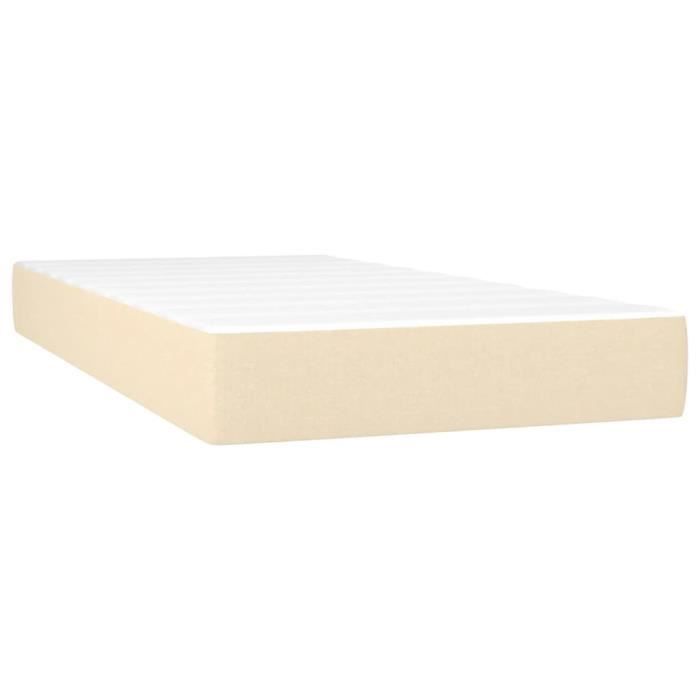 347699 vidaXL Pocket Spring Bed Mattress Cream 90x190 Cm Thickness 20 Cm Fabric