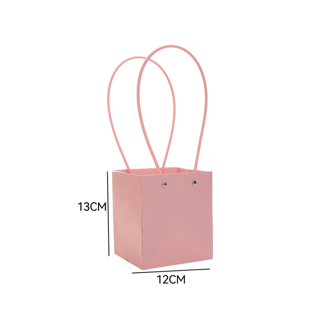 Macaron Flower Arrangement Tote - DIY Waterproof Paper Bag for Bouquets and Gift Packaging