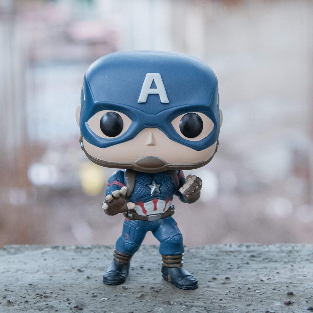 Funko Figurine Marvel Avengers Endgame Captain America Blue Costume Exclu Pop 10cm 0889698366762 - - -