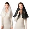 Elegant Lace Edge Scarf Comfortable Head Cover Strong Polyester Material For Spiritual Moment Or Travel
