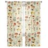 Mushroom Plant Autumn Sheer Voile Window Curtains Tulle Curtains Living Room Balcony Decoration Drapes
