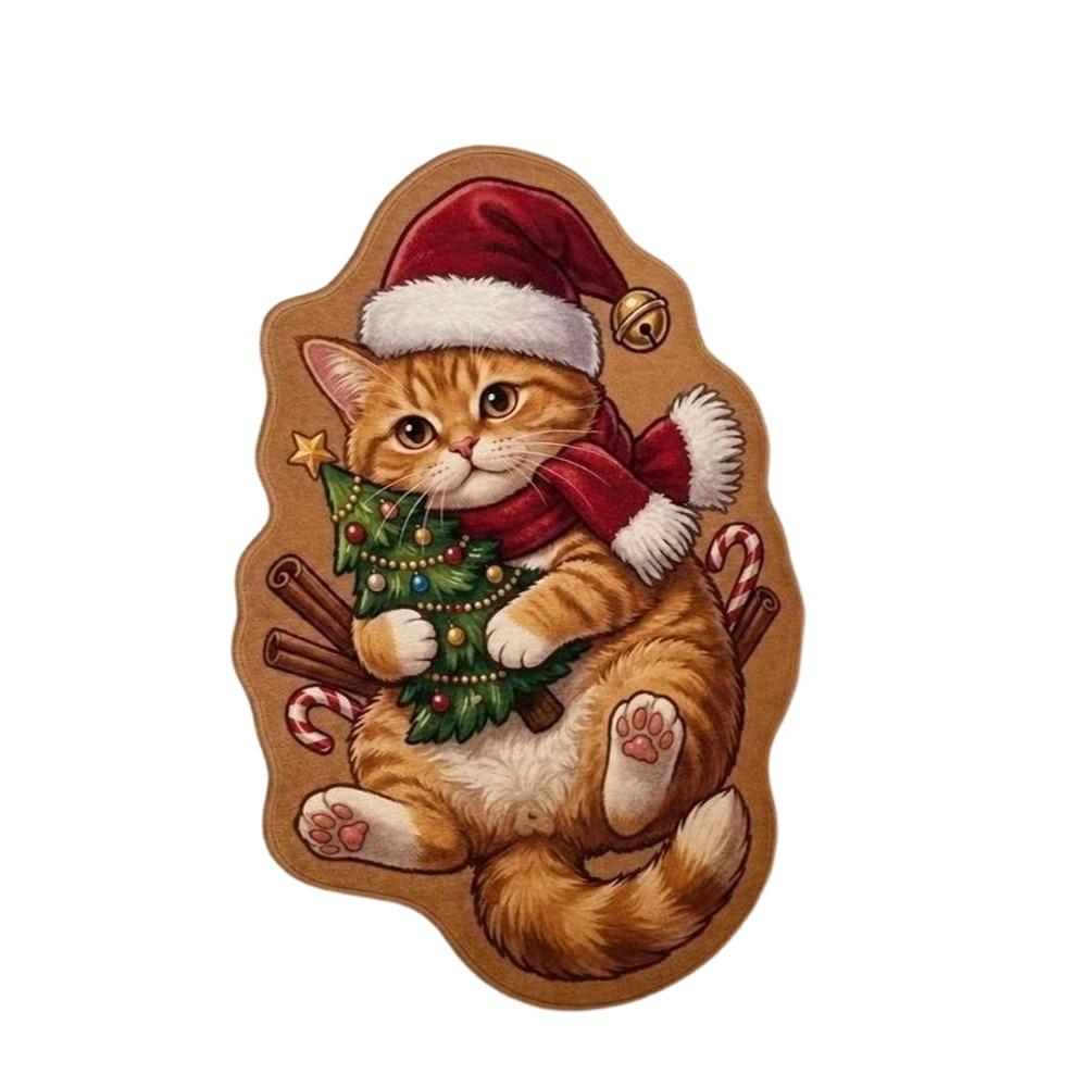 Irregular Shape Entryway Rug Cat Dog Decor Floor Rug Durable Door Mat  Front Door Hallway