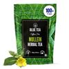 BLUE TEA - Mullein Tea - 100 Gm - 100+ Cups | SUPER ANTIOXIDANT | For Immunity, Lung Detox, Respiratory Health | Caffeine Free - Leaf Based - Her