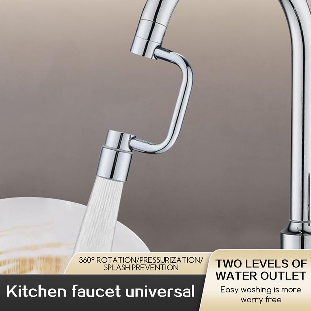 1080° Rotating Faucet Extender Wide Angle Rotating With 2 Water Flows Modes For Kitchen Use