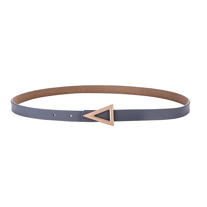 Women Simple Chic Belt With Metal Triangle Buckle For Dress And Attire Formal