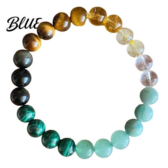 Wear-resistant Bracelet Women Elastic Rope Faux Tiger Eye Stone Non-fading
