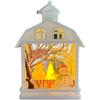 Classic Vintage Christmas LED Night Light for Tabletop and Hanging Tree Ornament with Soft Warm Light for Festive Home Decor