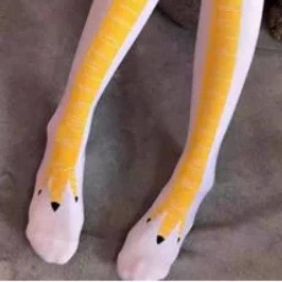 Lustige Hühnerfuß-Overknee-Strümpfe, dünne Bein-Pressstrümpfe für Damen, Frühlings-, Herbst- und Wintermädchensocken