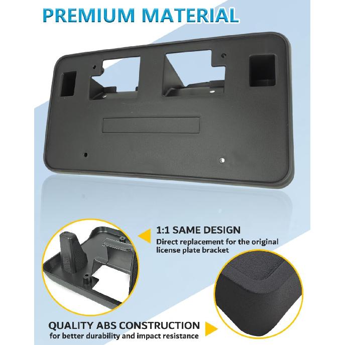 Front License Plate Frame for GMC Sierra 2500 HD 3500 HD 2024 2025 2026 Front Bumper License Plate Holder Mounting Bracket Cover Replace# 85650574