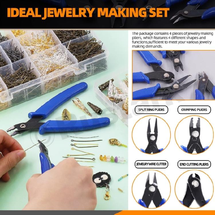 4pcs Precision Beading Tool Jewelry Pliers Set for Beadwork and Jewelry Design