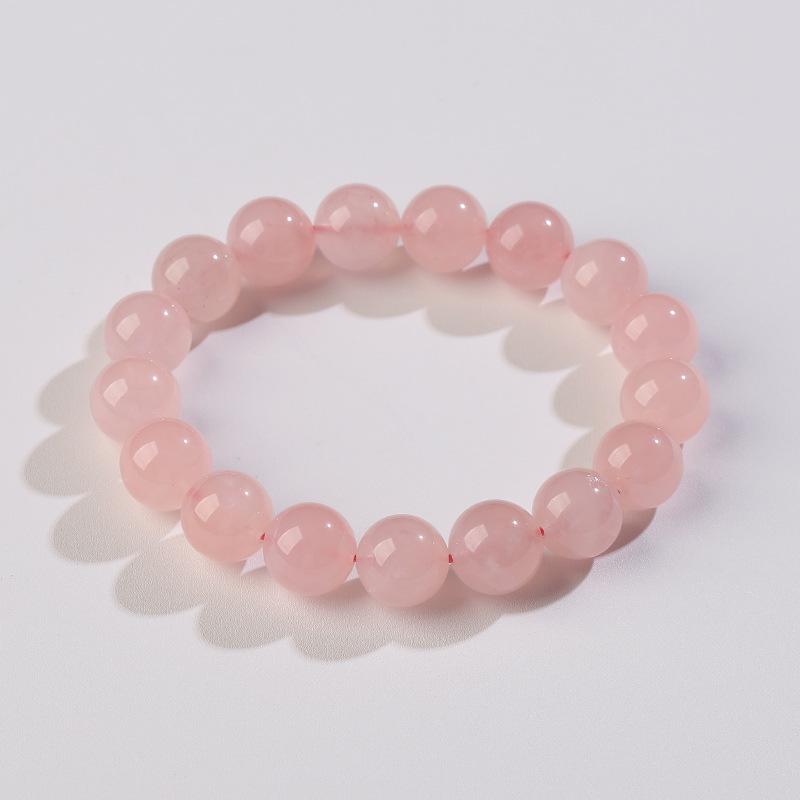 Madagaskar Natürlicher Rosenquarz Runde Perlen Armband DIY-Set