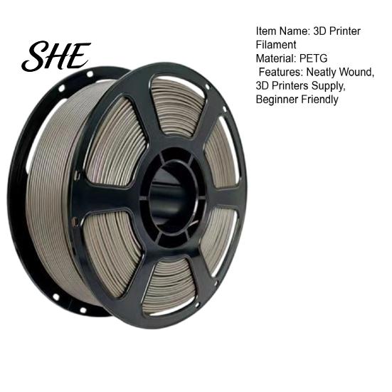 3D Printing Accessories PETG Printer Filament, 1.75mm Weather-Resistant High Toughness Filament for DIY Projects, Models and Crafts Stable