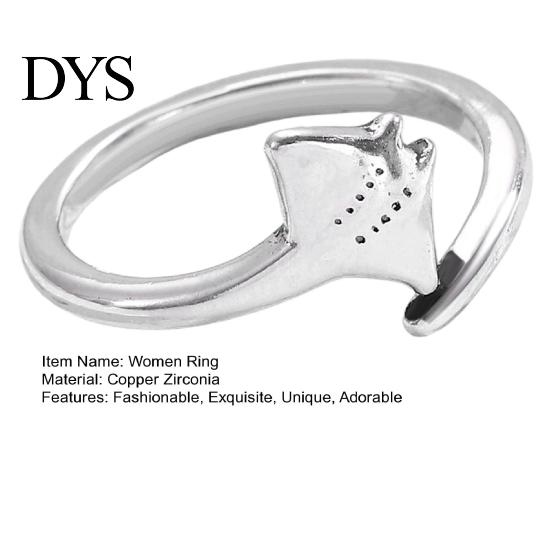 Kreativ Havdesign Ring Manta Ray til Kvinder Sød Havdyr Elegant Guld Sølv Justerbare Ringen Smykker Gaver Kæreste Kone Mor