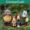 My Neighbor Totoro Anime Character Cat Girl Blowing Xun Mini Model Micro Landscape Diy Decor For Celebrations