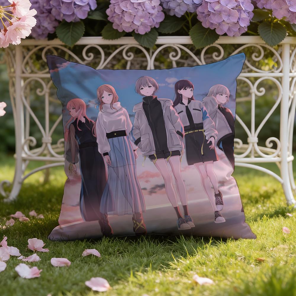 Anime B-BanG D-Dream! It's MyGO Cushion Cover Home & Car Dual-Scene Pillow Cover: Reversible for Premium Comfort