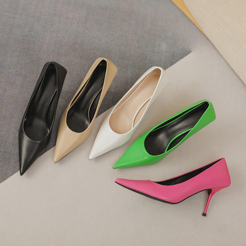 Pointed Shallow Mouth Shoes Summer 2025 New Heels Professional Single Shoes High Heels Women's Stiletto Fashion