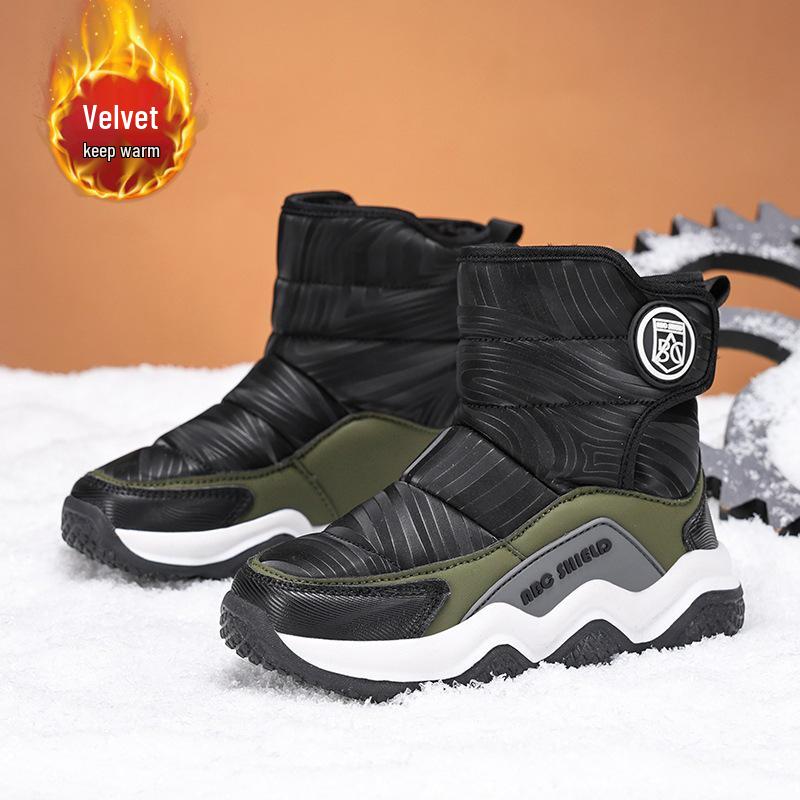 Children's Winter Snow Boots – New Style, Velvet-Lined, Thick, Warm for Boys & Girls