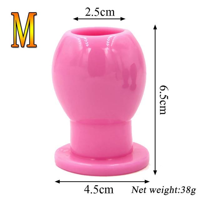 Non Vibrating Butt Plugs Hollow Anal Plug Silicone Bdsm Enema Speculum Kink Fetish
