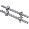 Sunny Health & Fitness 36cm Threaded Chrome Dumbbell Bar Pair, Gray, STDBH-14