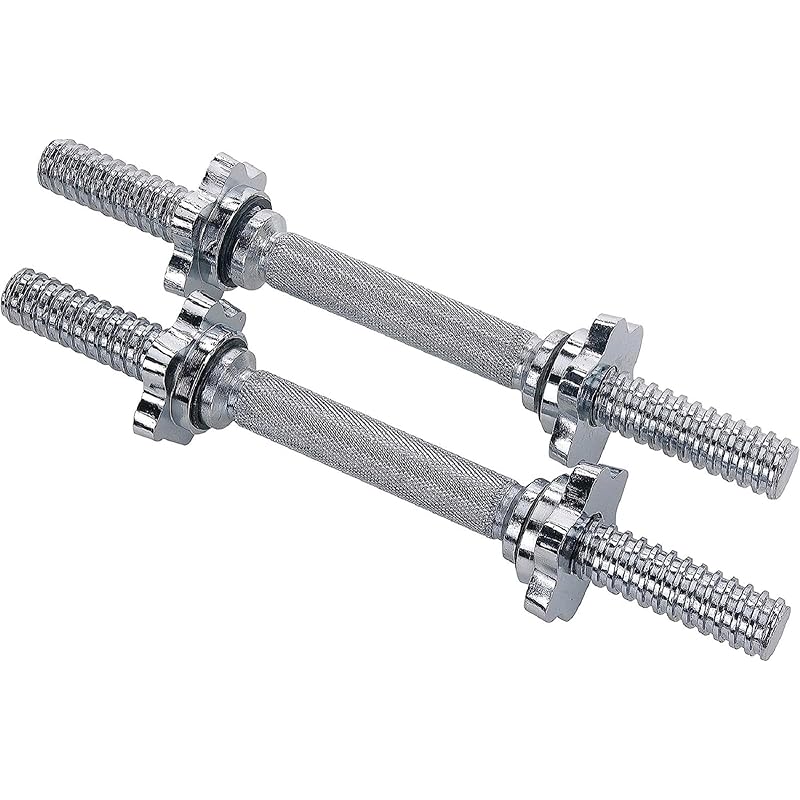 

Sunny Health & Fitness 36cm Threaded Chrome Dumbbell Bar Pair, Gray, STDBH-14