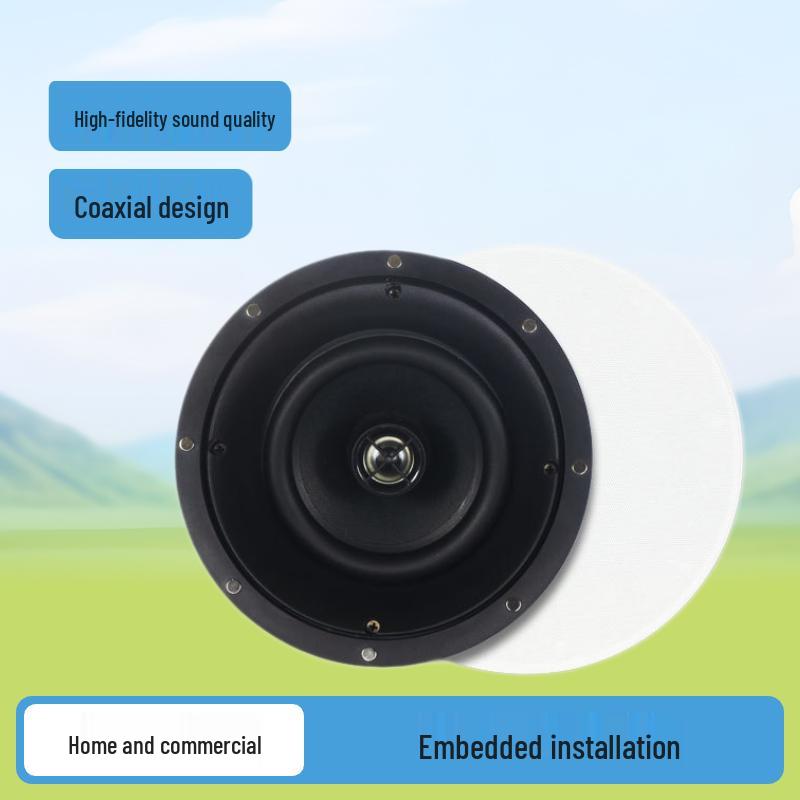 Built-in Coaxial Ceiling Speaker System for Background Music - Home & Commercial Use Diameter 240mm x Height 145mm