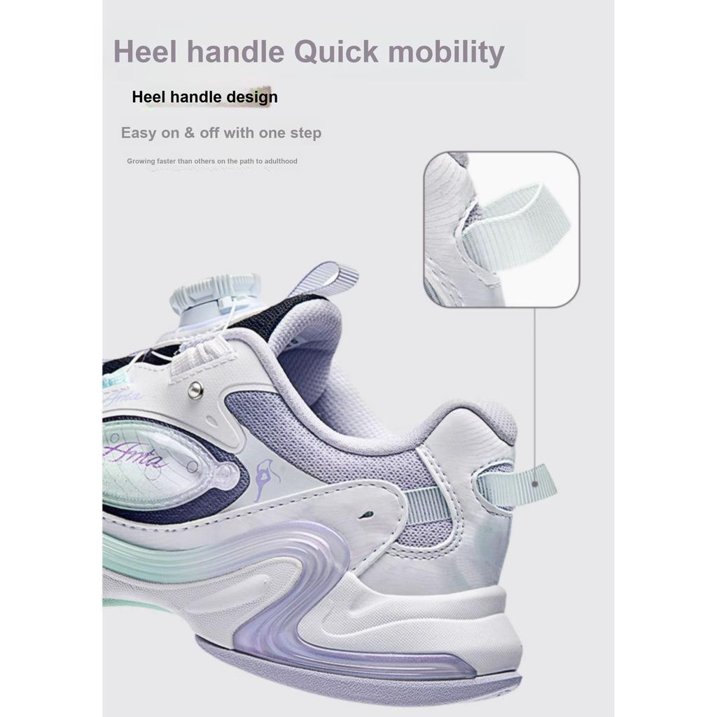 Anta Kids Fabric Comfortable Versatile Running Shoes Men Sneakers White Black 322445512-3