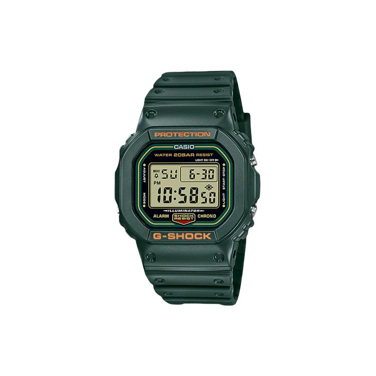 CASIO Men G-SQUAD Series Black Watch DW-5600RB-3 DW-5600RB-3 Green Strap