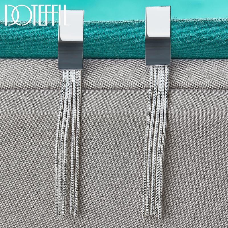 925 Sterling Silber Schlangenkette Hochzeit Anhänger Piercing Ohrringe Schmuck