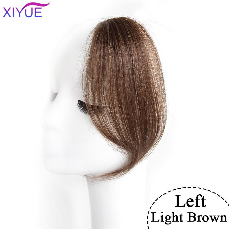 Natural Invisible False Middle-part Bangs Hair Extensions Clip In the Front Side Bangs Synthetic Fake Fringe Hairpiece