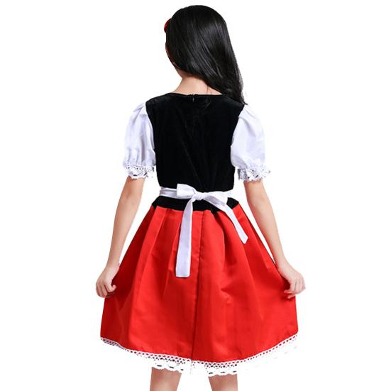 1 Set Halloween Clothes Hobby Funny Cute Comfortable Beautiful Decorative Polyester Holiday Wear Cosplay Little Red Riding Hood Dress Birthday Gift