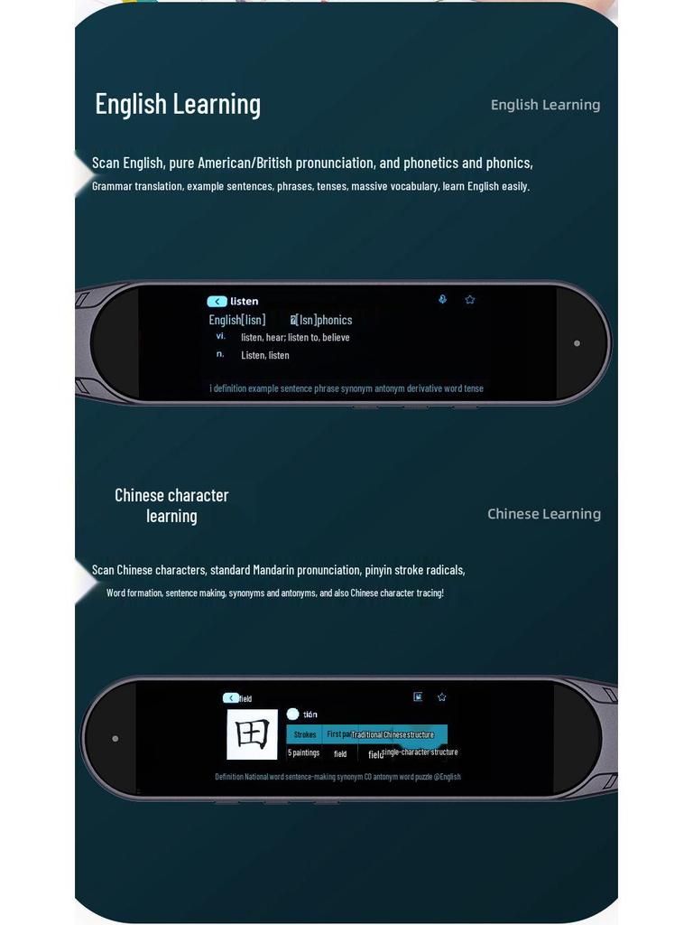 5G Multi-Subject Learning Pen: Universal Scan, Translation & Reading Tool for Kids