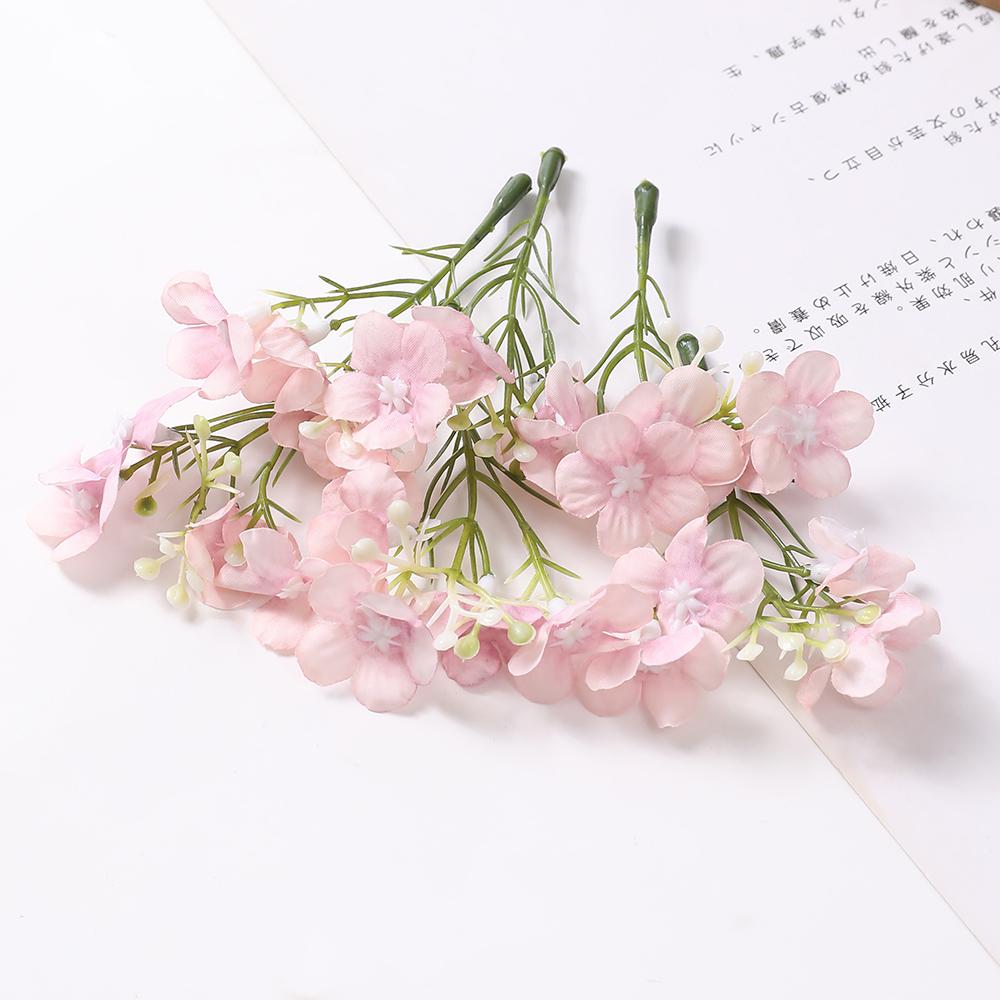 

Silk Artificial Flower Head For Home Decor Christmas Party DIY Vase Wreath Bouquet Candy Box Gift Accessories Wedding Decoration 10PCS