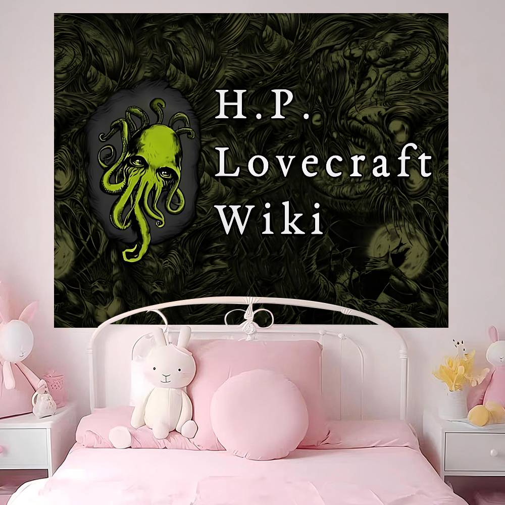 Cthulhu Mythos HP Lovecraft Horror Printed Large Wall Tapestry Hanging Tarot Hippie Wall Rugs Dorm Home Decor